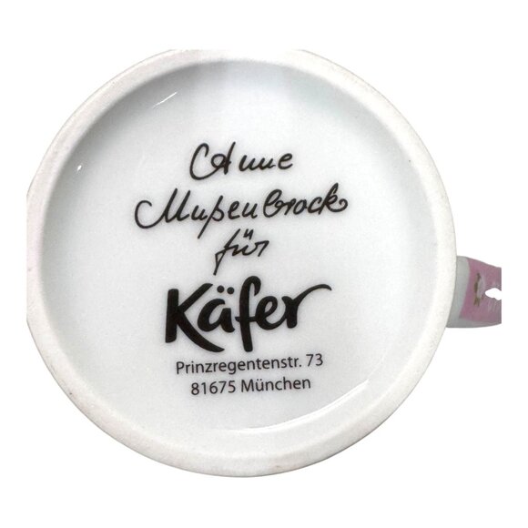 2013 Käfer Oktoberfest Mug Set Of 2 4.5" Green Pink Design Ladybug Floral Horse - Picture 5 of 9